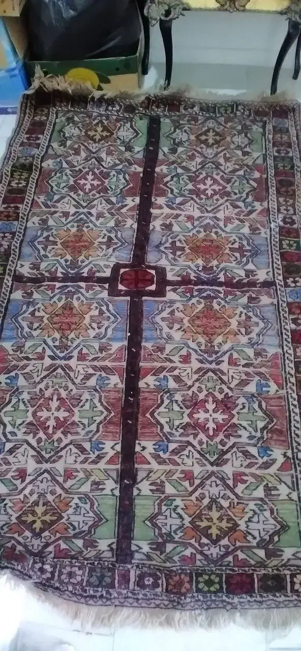 ونج نخته فرش دستباف گل برجسته 3بعدی قدیمی و سالم|فرش|پرند, فاز ۶|دیوار