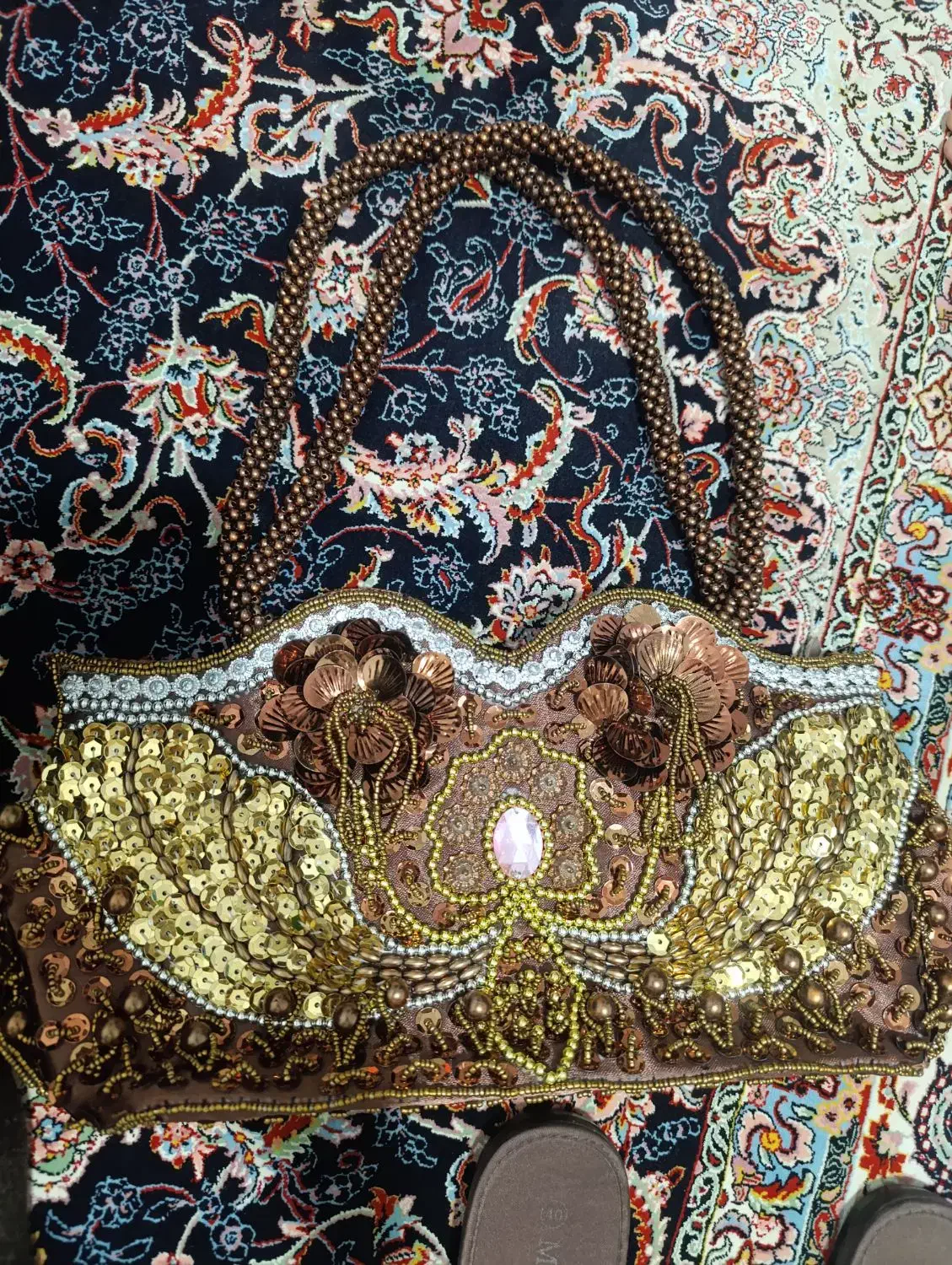 کیف کفش ست کار دست مروارید دوزی|کیف، کفش، کمربند|خرمآباد, |دیوار