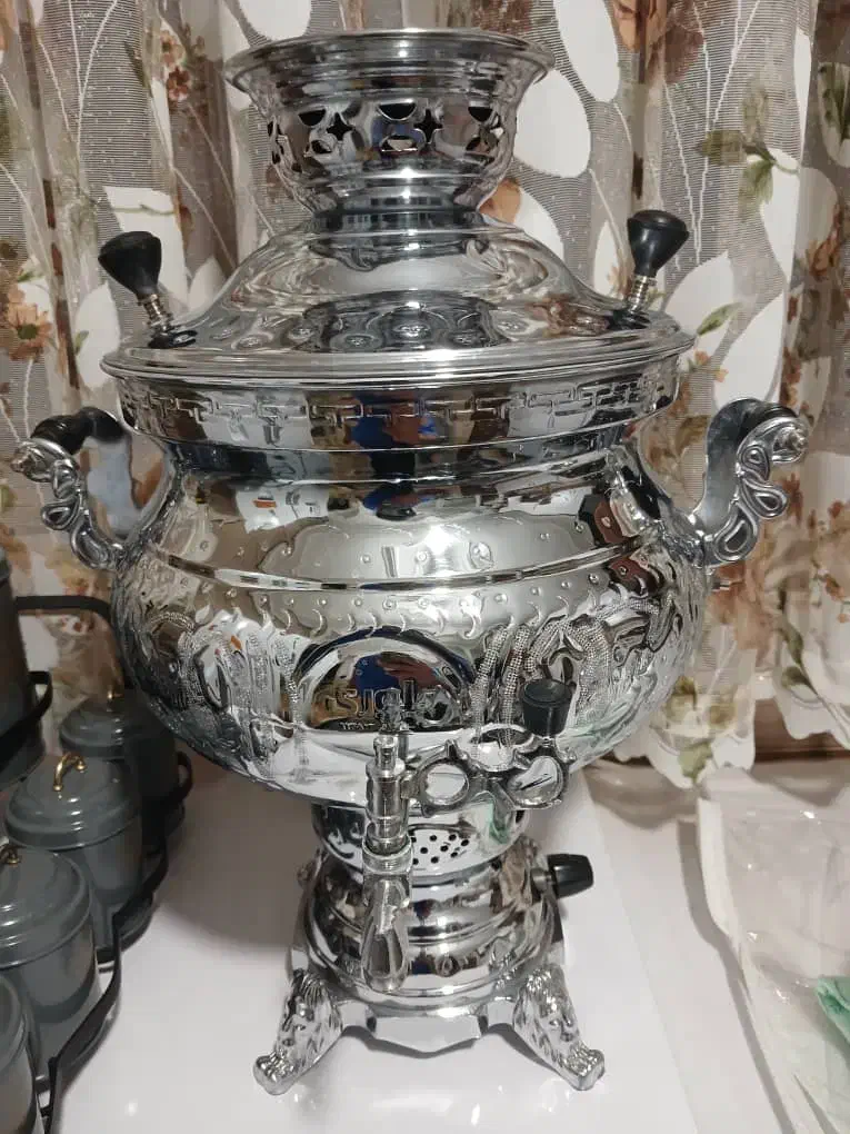 سماور گازی نو ۱۰لیتری|سماور، چای‌ساز، قهوه‌ساز|قزوین, |دیوار