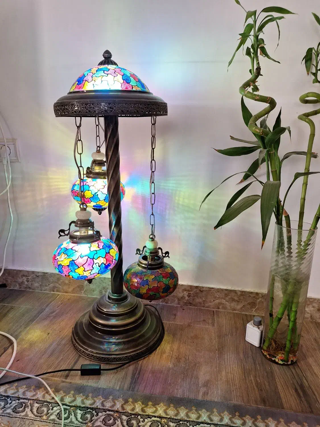 آباژور ویترای وبرنج کار لصفهان|چراغ خواب و آباژور|کرمانشاه, |دیوار