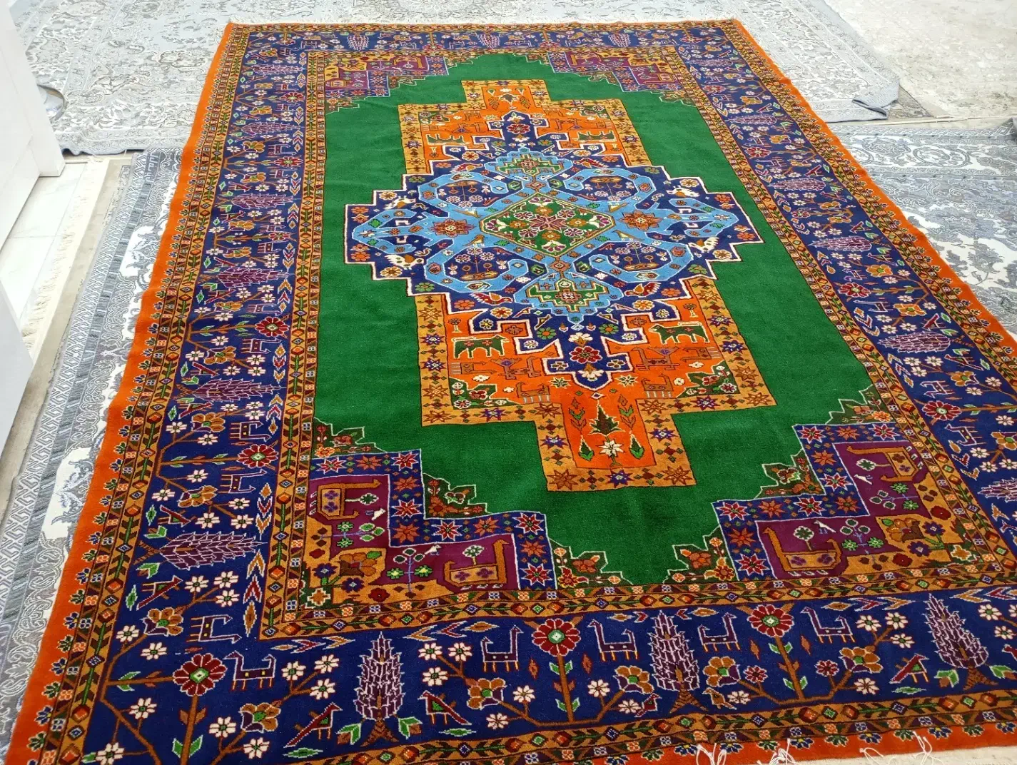 فرش دست باف|فرش|مبارکه, |دیوار