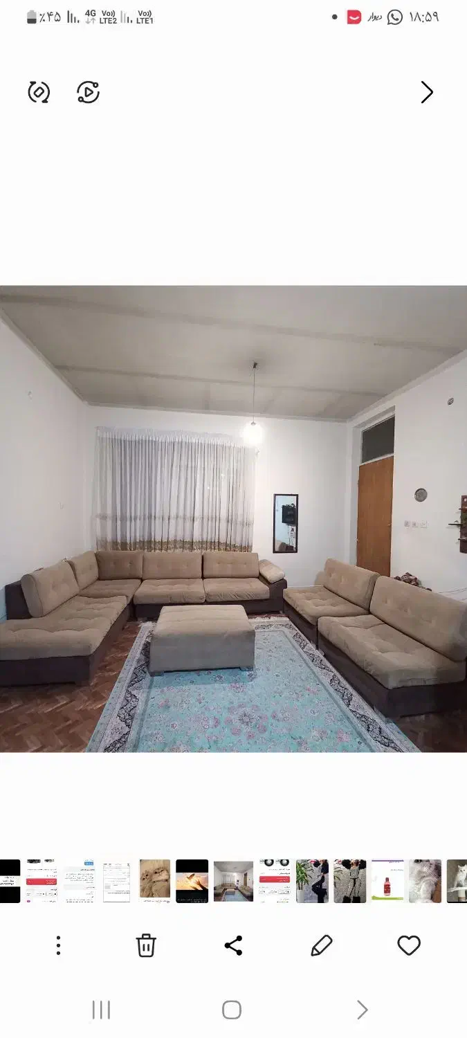 مبلمان ۱۰ نفره جنس ترک ،|مبلمان خانگی و میز عسلی|شیراز, بالا کفت|دیوار