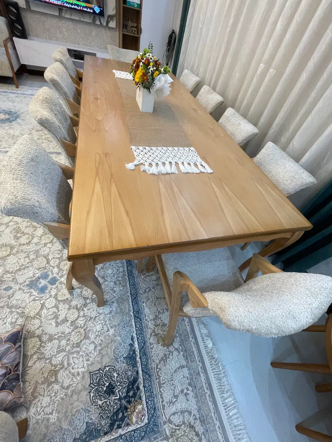 میز ناهار خوری ۱۰نفره|میز و صندلی غذاخوری|فولادشهر, مسکن مهر فولادشهر|دیوار