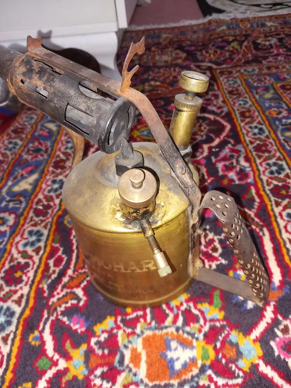 چراغ پریموس برنجی قدیمی|کلکسیون اشیاء عتیقه|ری, هاشم‌آباد|دیوار