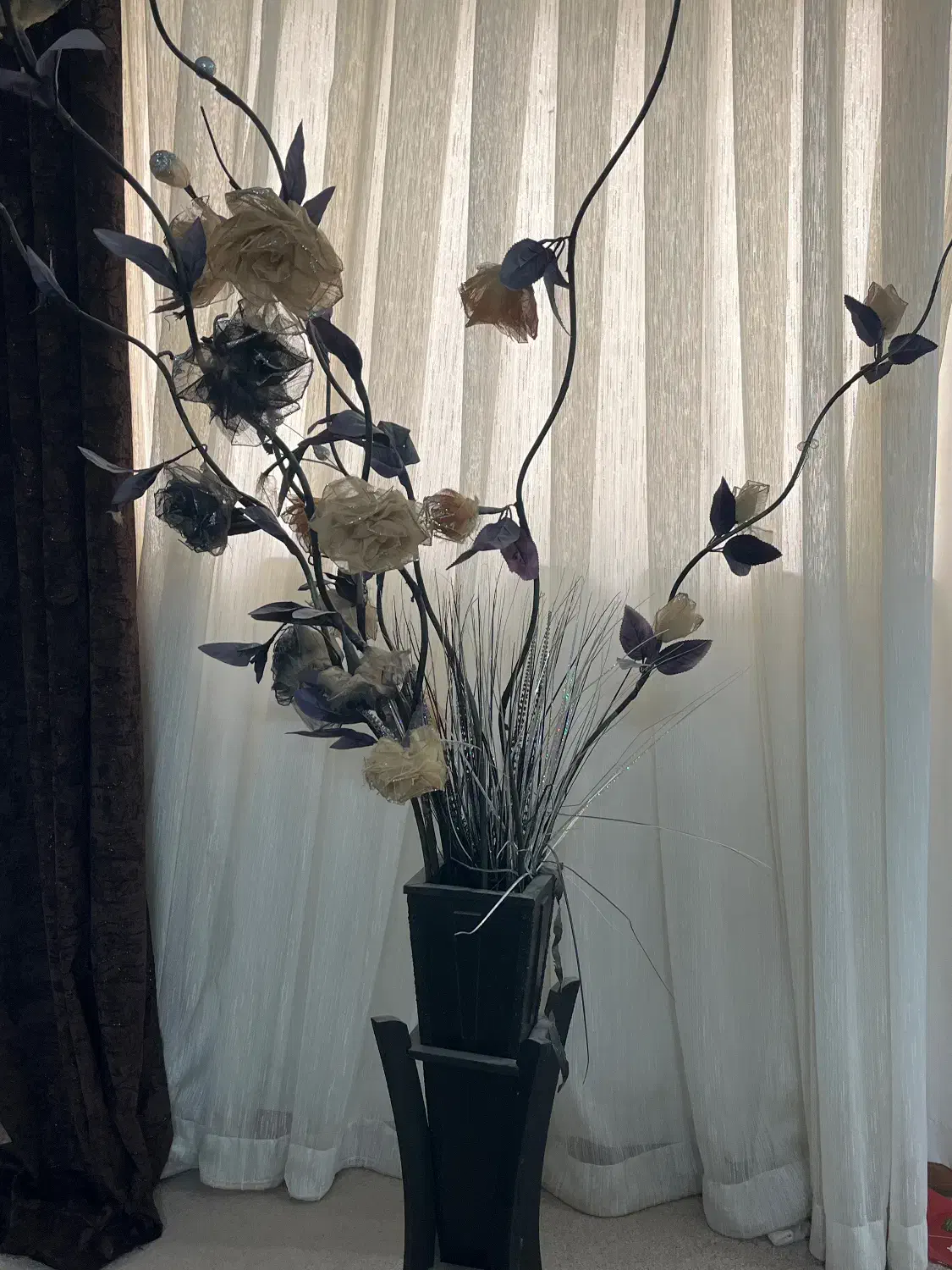 دسته گل ایستاده گل خشک|گل مصنوعی|گنبد کاووس, |دیوار