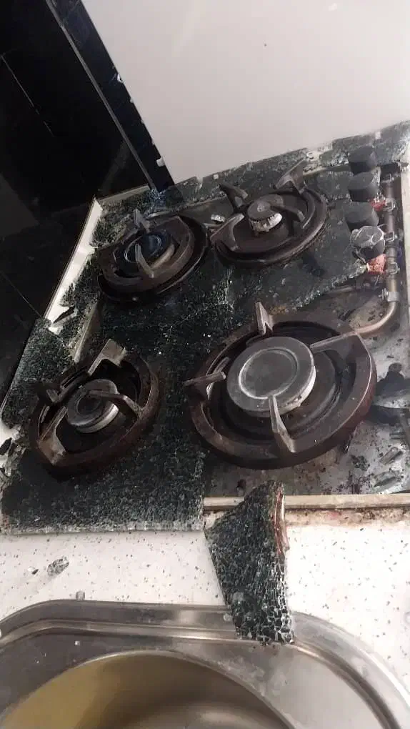 گاز رومیزی ۴ شعله شیشه شکسته|اجاق گاز و لوازم برقی پختوپز|تهران, قبا|دیوار