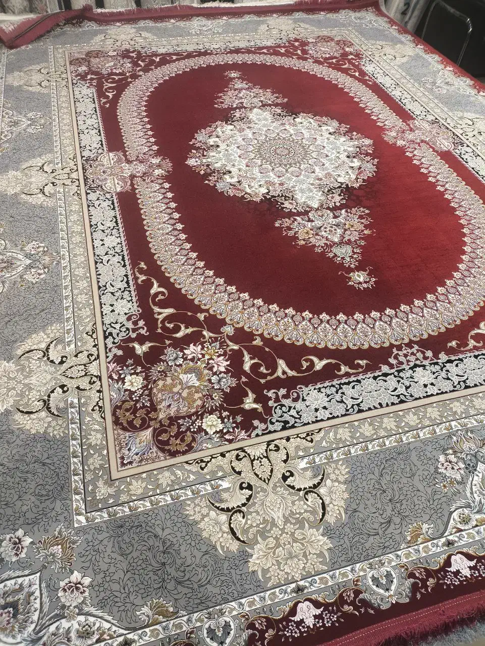 فرش ۱۲ متری کیفیت تمام نخ،۱۲۰۰شانه،تخفیف پایان فصل|فرش|ایلام, |دیوار