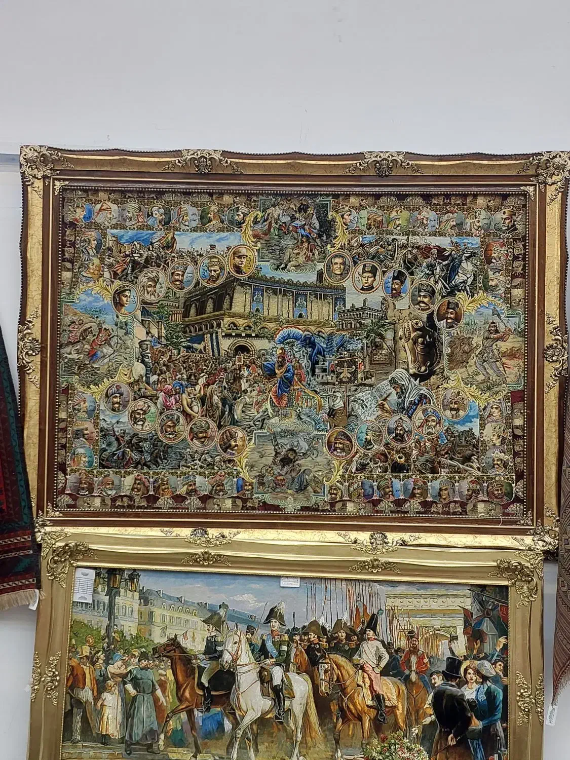 تابلو فرش سلاطین ایران دارای ۵۴ چهره|تابلو فرش|مشکیندشت, |دیوار