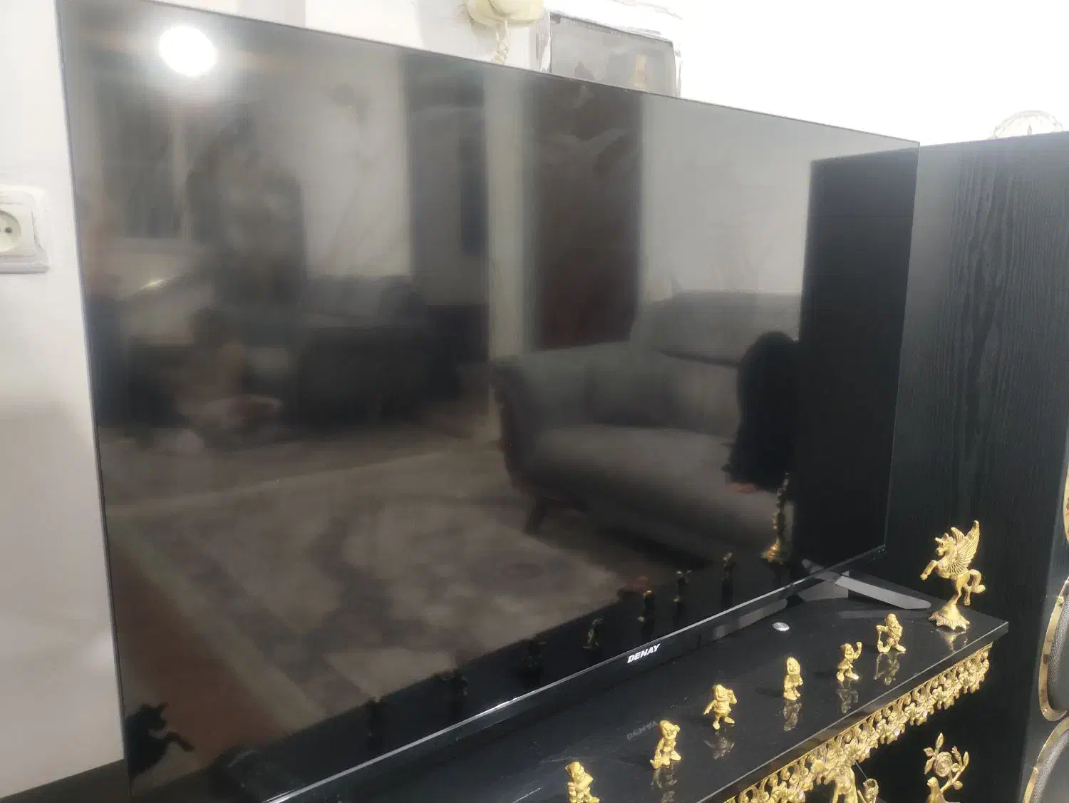 تلوزیون هوشمند دنای 50 اینچ پنل شکسته|تلویزیون و پروژکتور|خرمدره, |دیوار