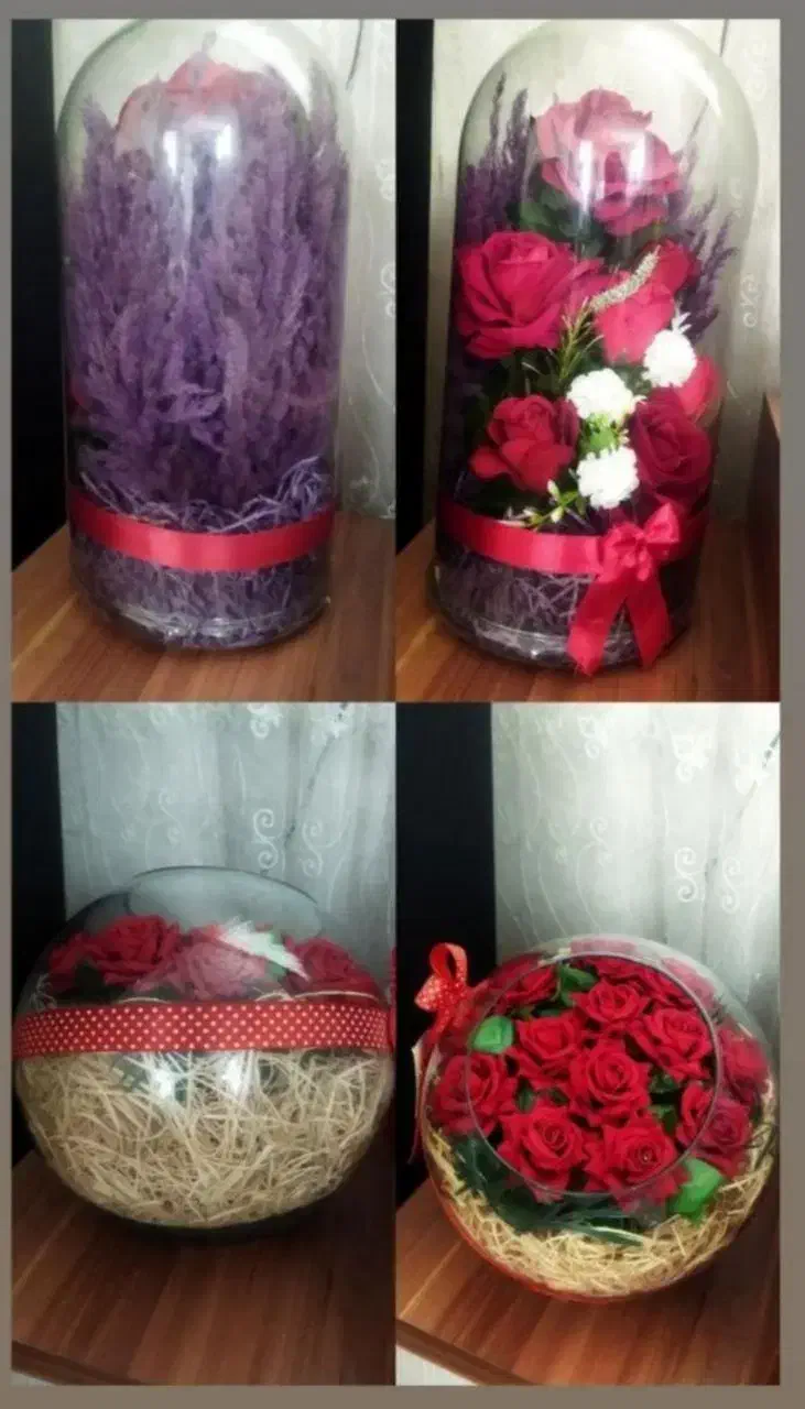 گل و گلدان شیشه ای|گل مصنوعی|تهران, شکوفه (عبدل آباد)|دیوار