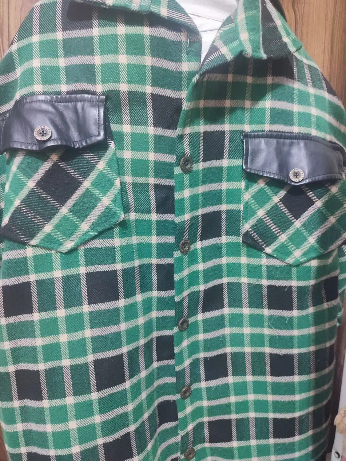 ژاکت پشمی چهار خونه رنگ سبز خوش رنگ|کیف، کفش، کمربند|رشت, پل تالشان|دیوار