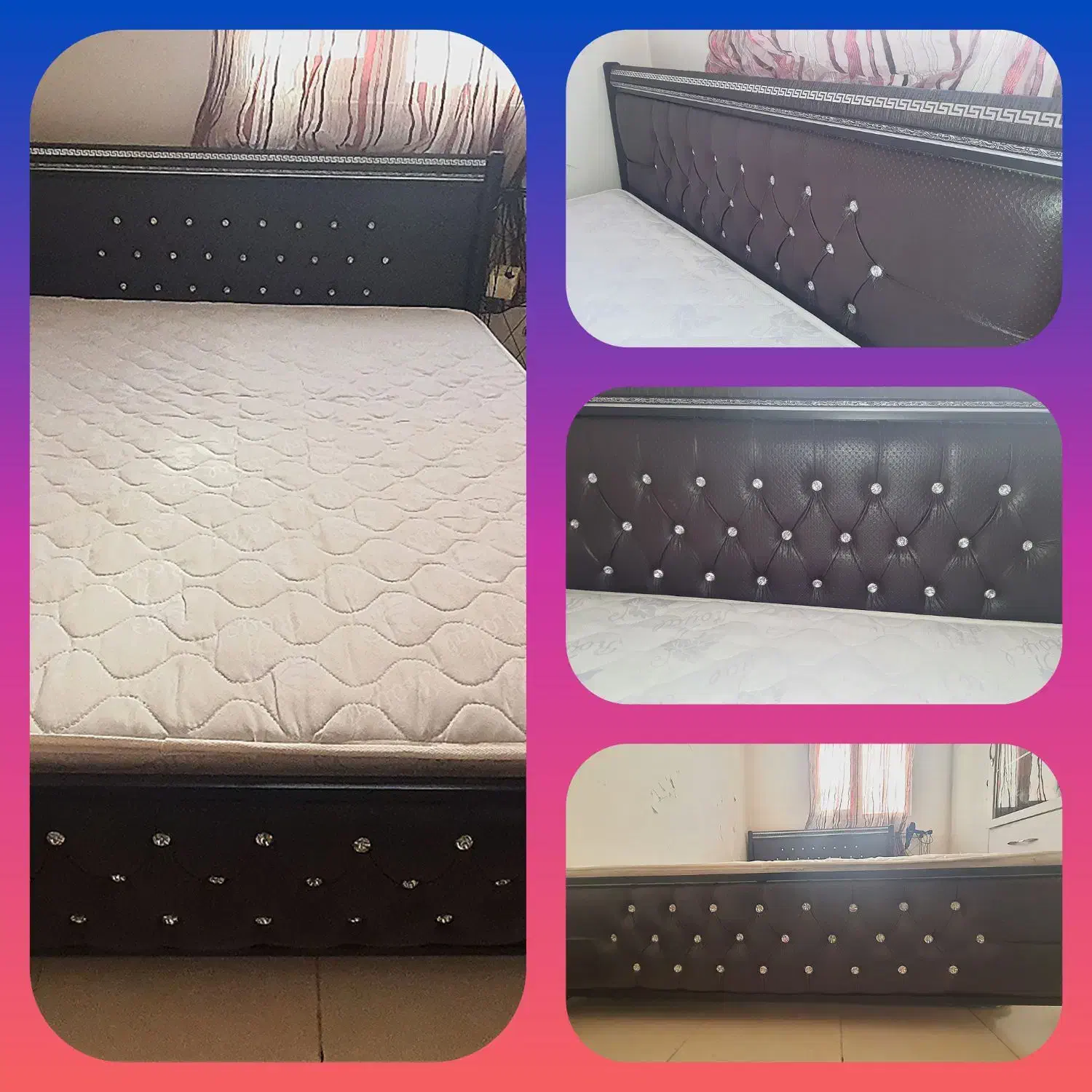 تخت دونفره بزرگ شیک و مدرن با تشک سالم|تخت و سرویس خواب|قرچک, مهدیه|دیوار