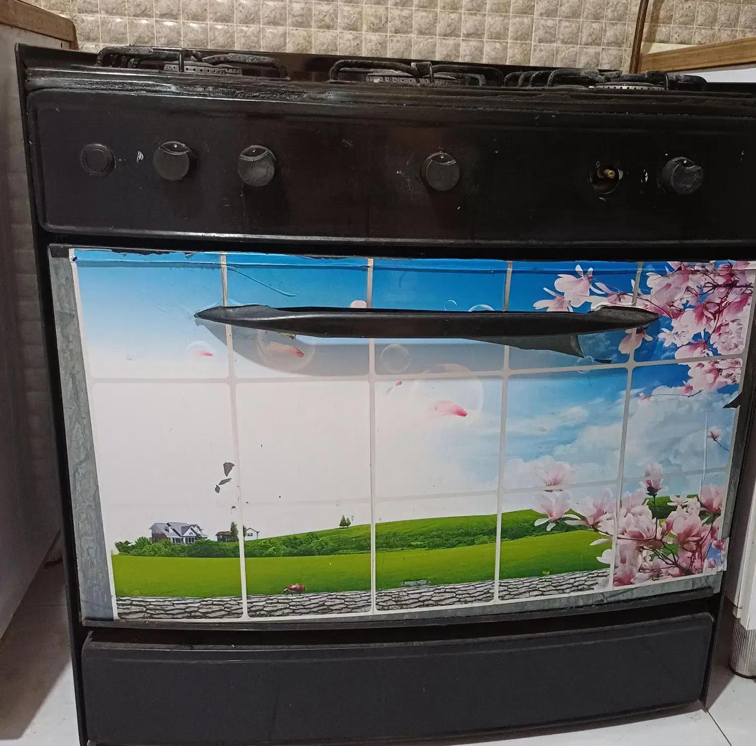 گاز ۵ شعله طرح فر|اجاق گاز و لوازم برقی پخت‌وپز|شیراز, کوشک میدان|دیوار