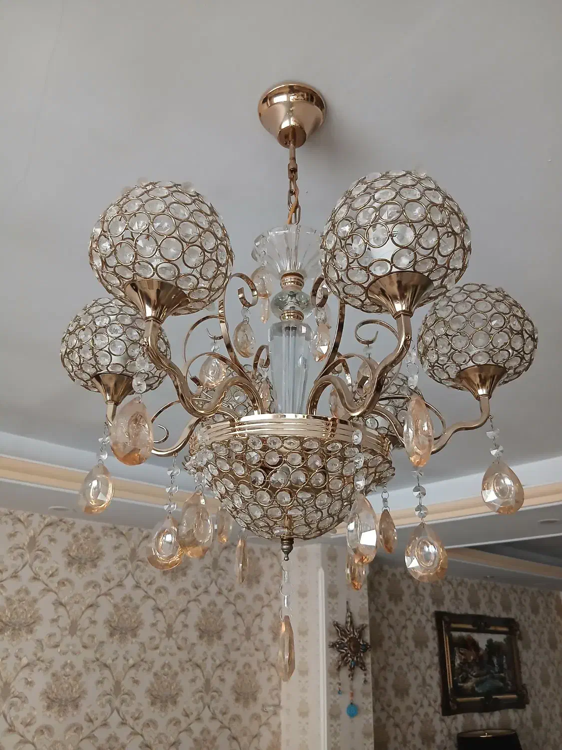 ۳عدد لوستر کریستالی درحدنو|لوستر و چراغ آویز|اندیشه, شهرک صدف|دیوار