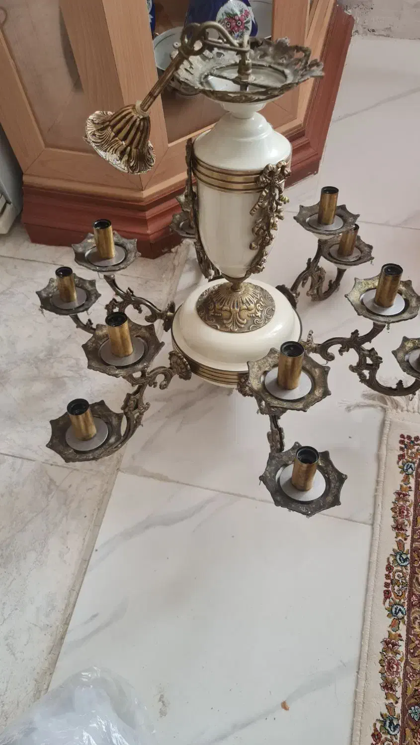 لوستر برنزی|لوستر و چراغ آویز|اردبیل, |دیوار