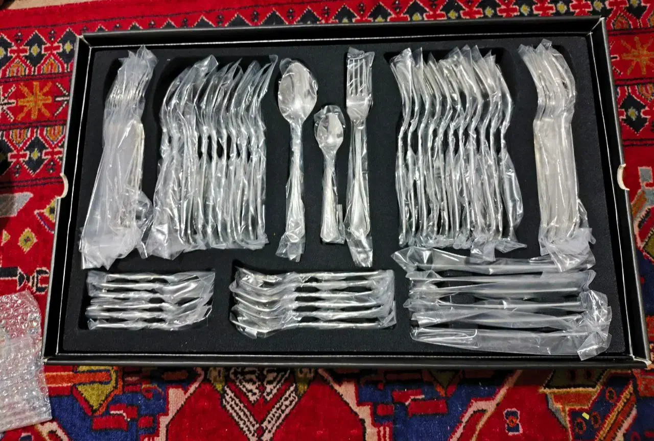 سرویس قاشق چنگال 98 پارچه ناب استیل مدل ونیز|ظروف سرو و پذیرایی|سمنان, |دیوار