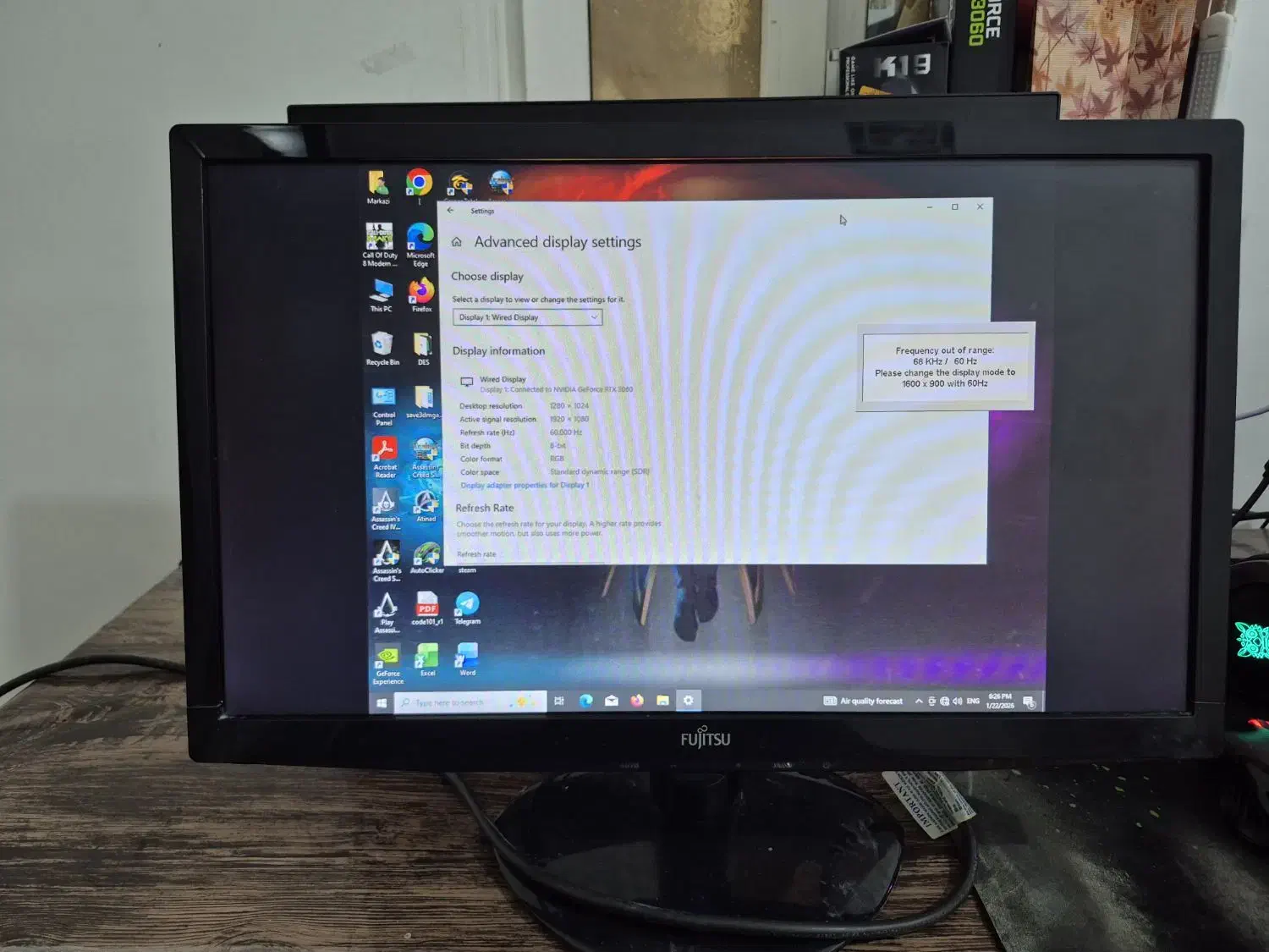 مانیتور Fujitsu کارکرده|رایانه رومیزی|لامرد, |دیوار
