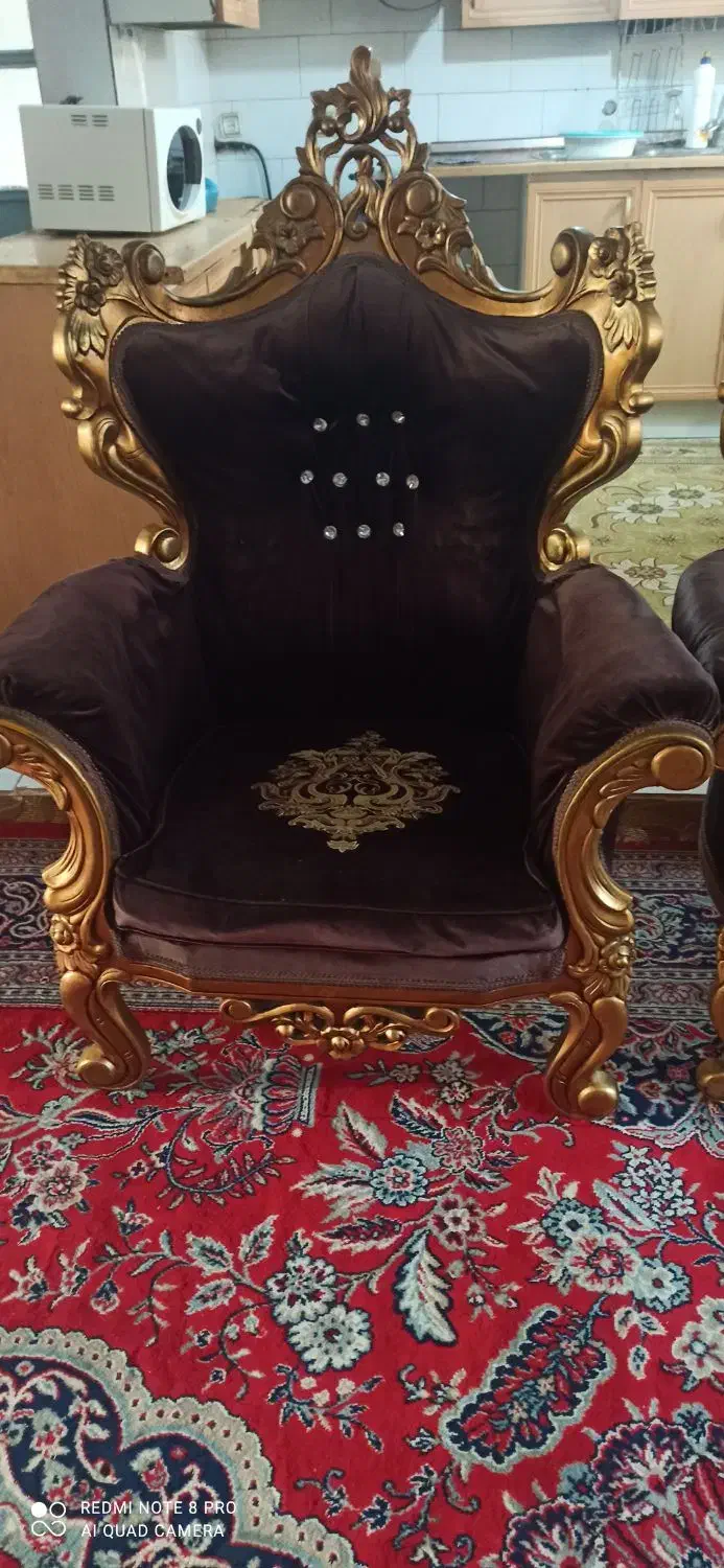 مبل سلطنتی هفت نفره|مبلمان خانگی و میز عسلی|ضیاء آباد, |دیوار