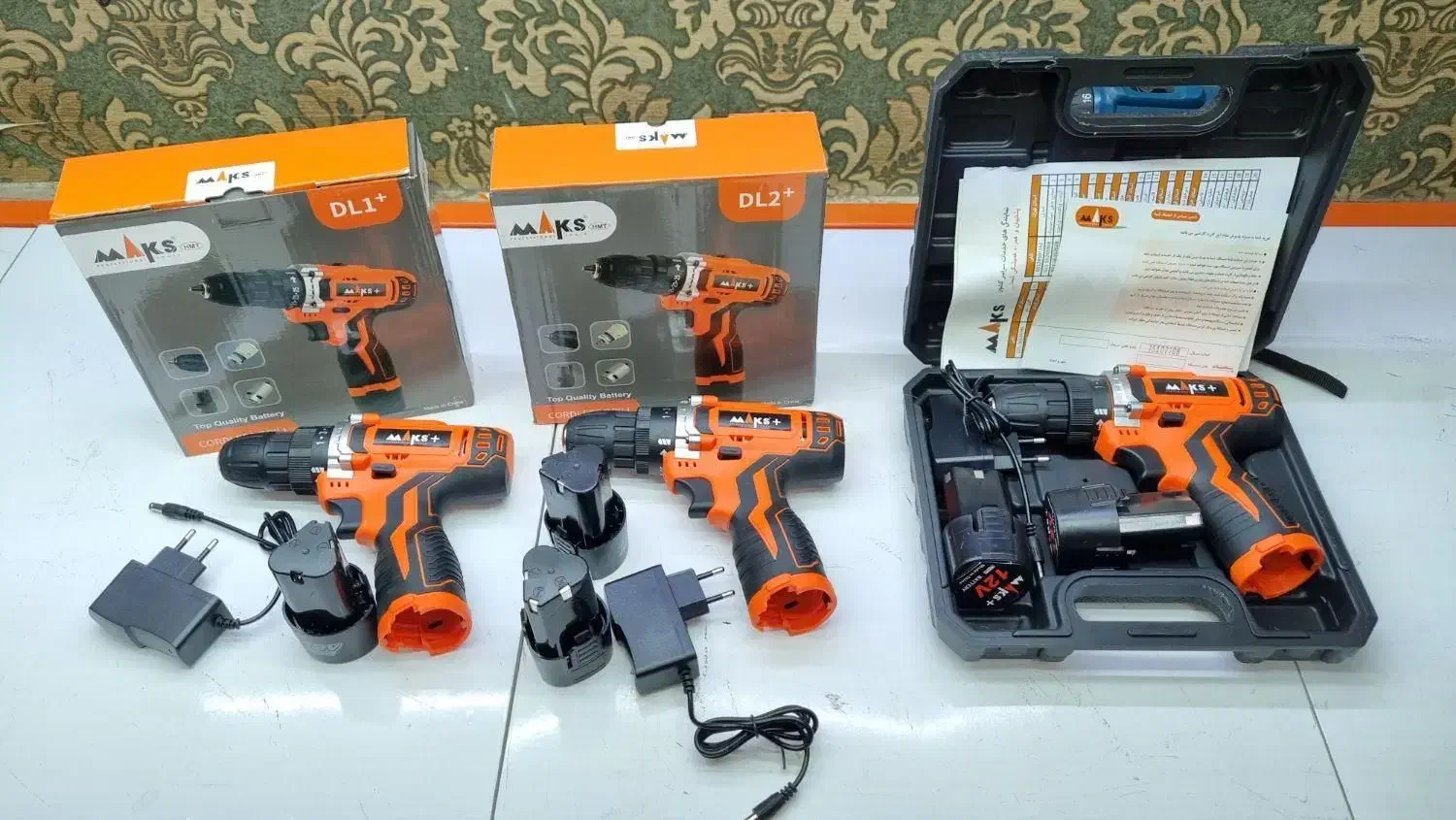 دریل شارژی ۱۲ ولت صنعتی دو باطری مکس با گارانتی|ابزارآلات|هشتگرد, شهرک راه آهن|دیوار