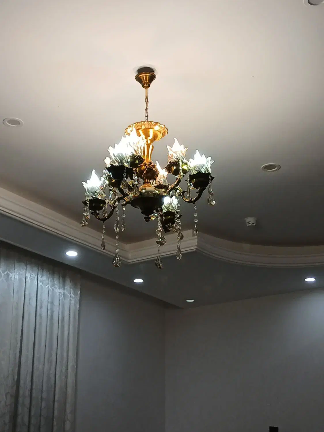 لوستر برنز|لوستر و چراغ آویز|ساوه, |دیوار