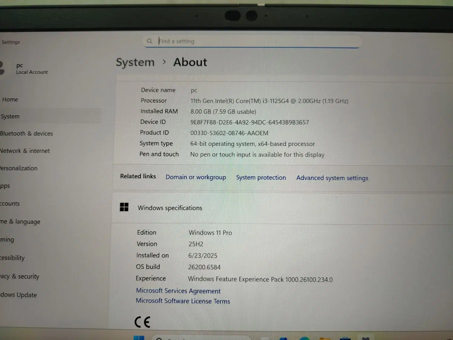لپتاپ اینتل نسل 11، رم 8 DDR4، SSD 256|رایانه همراه|کرمانشاه, |دیوار