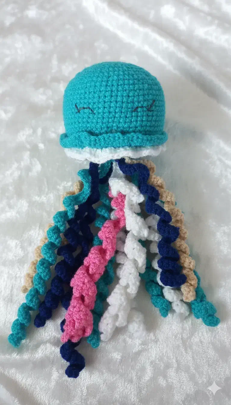 عروسک عروس دریایی بافتنی زیبا و رنگارنگ|اسباببازی|گنبد کاووس, |دیوار