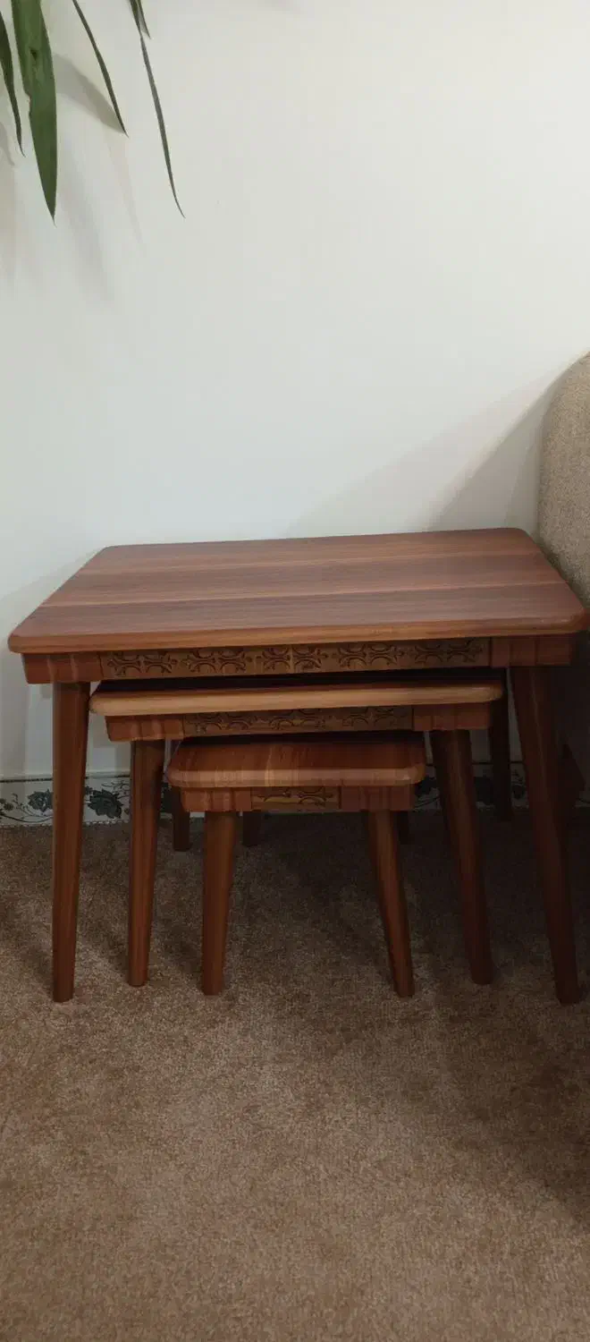 میز جلومبلی و سه عدد عسلی وکیوم|مبلمان خانگی و میز عسلی|کبودرآهنگ, |دیوار