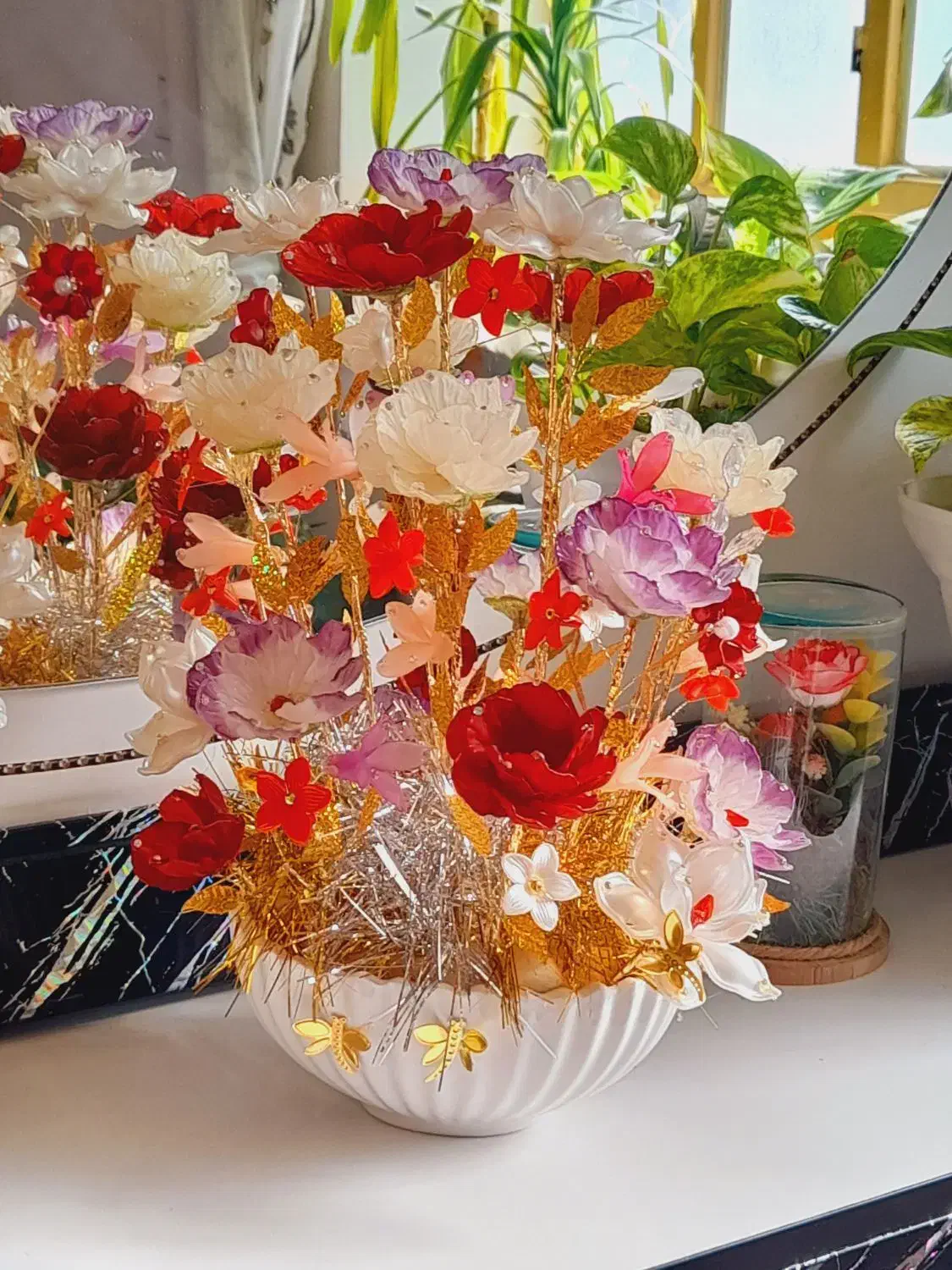 گل کریستال|گل مصنوعی|یاسوج, |دیوار