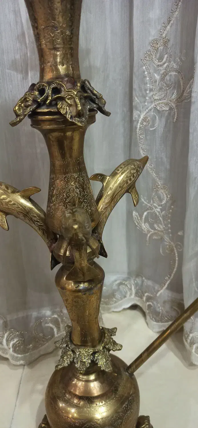 قلیان عتیقه برنز|کلکسیون اشیاء عتیقه|کرج, عظیمیه|دیوار