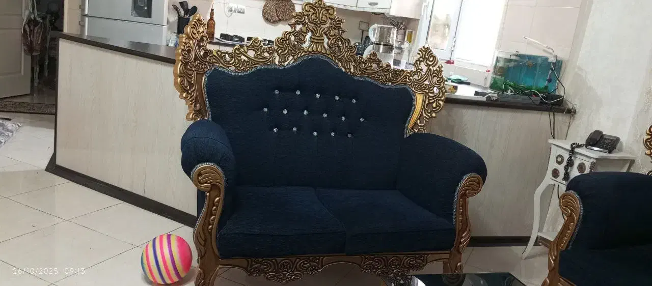 مبل هفت نفره با میز ناهارخوری|مبلمان خانگی و میز عسلی|تهران, خزانه|دیوار