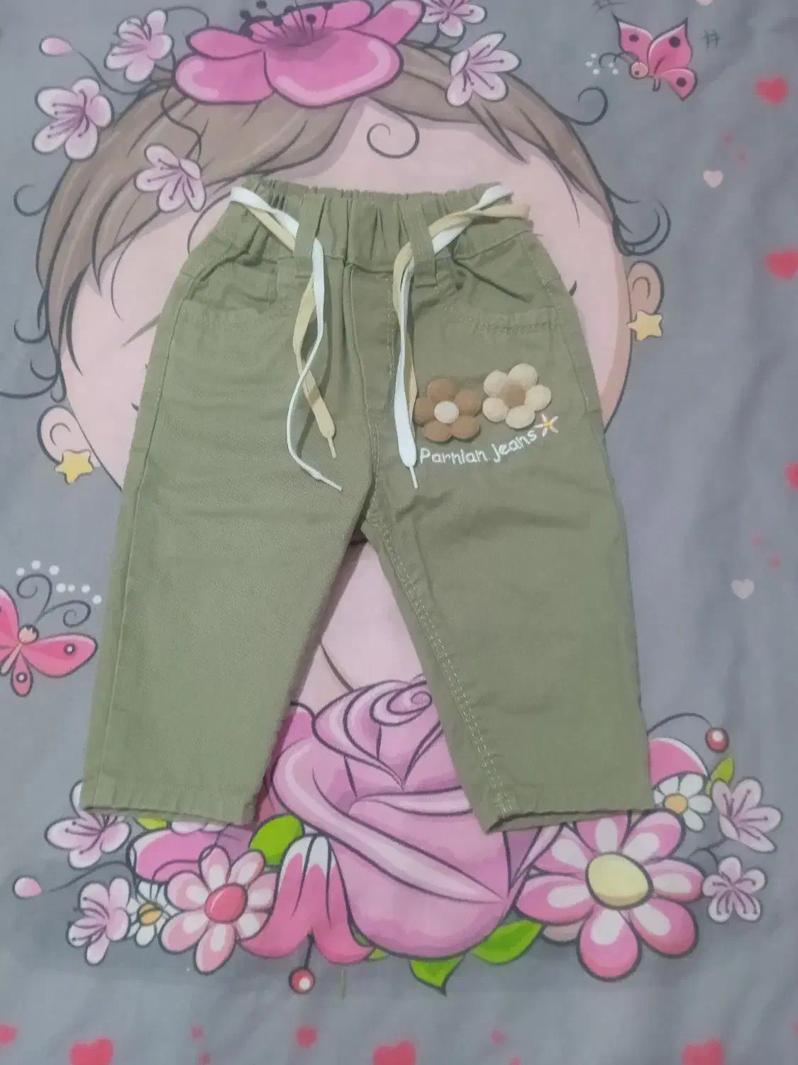 شلوار کتان نونودخترانه|کفش و لباس بچه|نورآباد, |دیوار