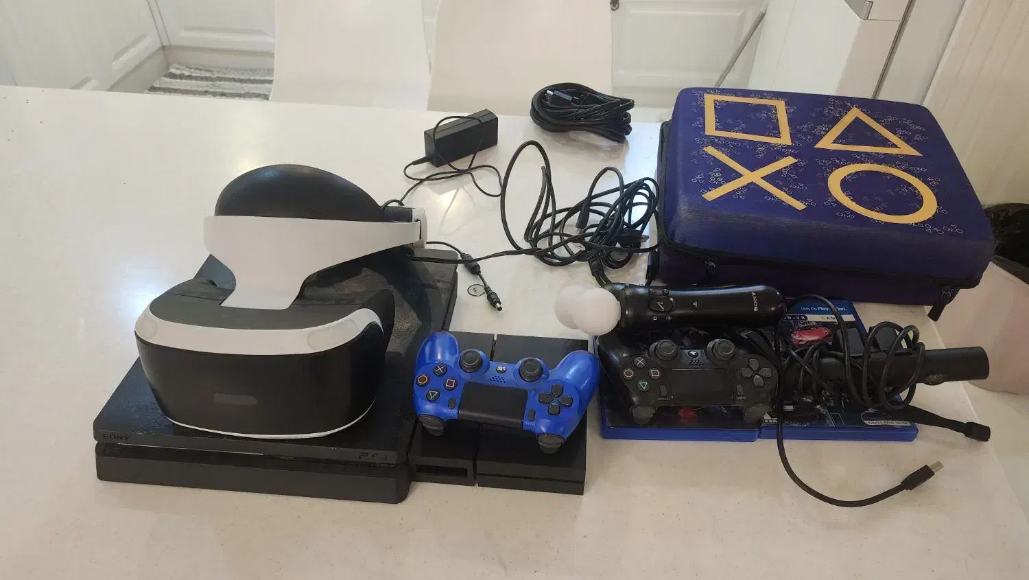 ps4 slime پی اس فور اسلیم همراه با vr پلی‌استیشن|کنسول، بازی ویدئویی و آنلاین|شیراز, هفت تنان|دیوار