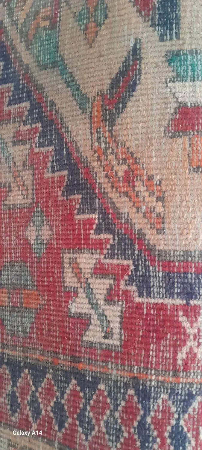 کناره دست بافت قدیمی|فرش|مهریز, |دیوار