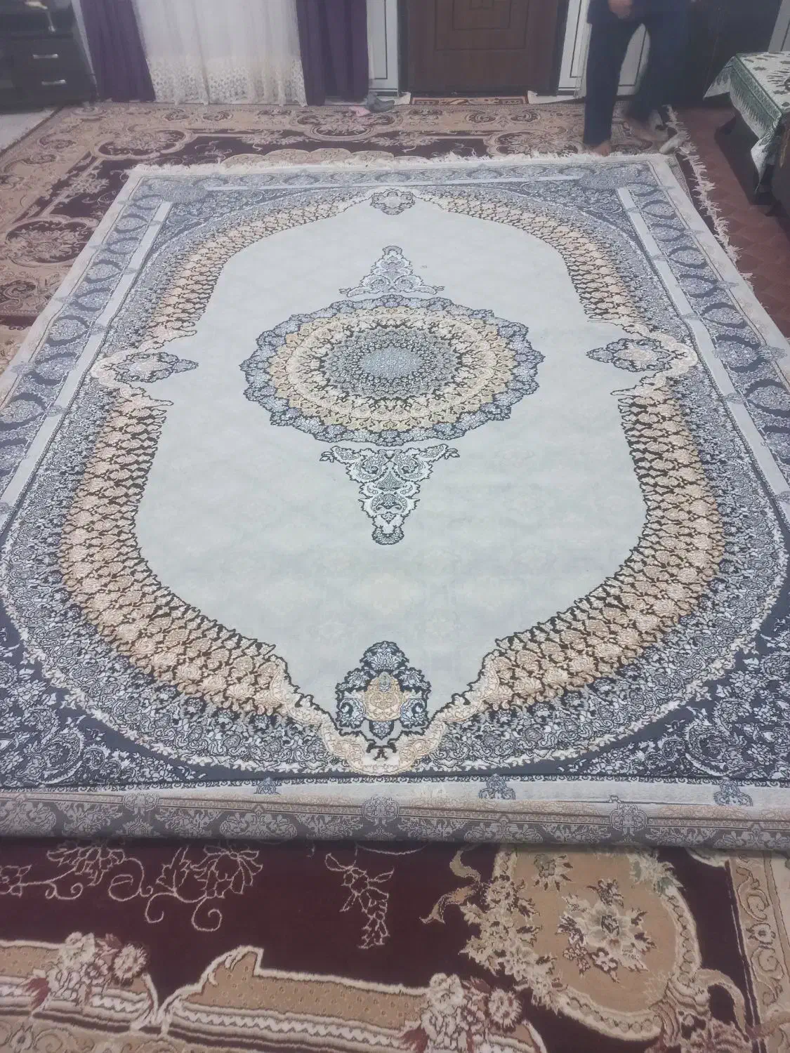 یک جفت فرش نو۱۲متری|فرش|مزرعه کتول, |دیوار