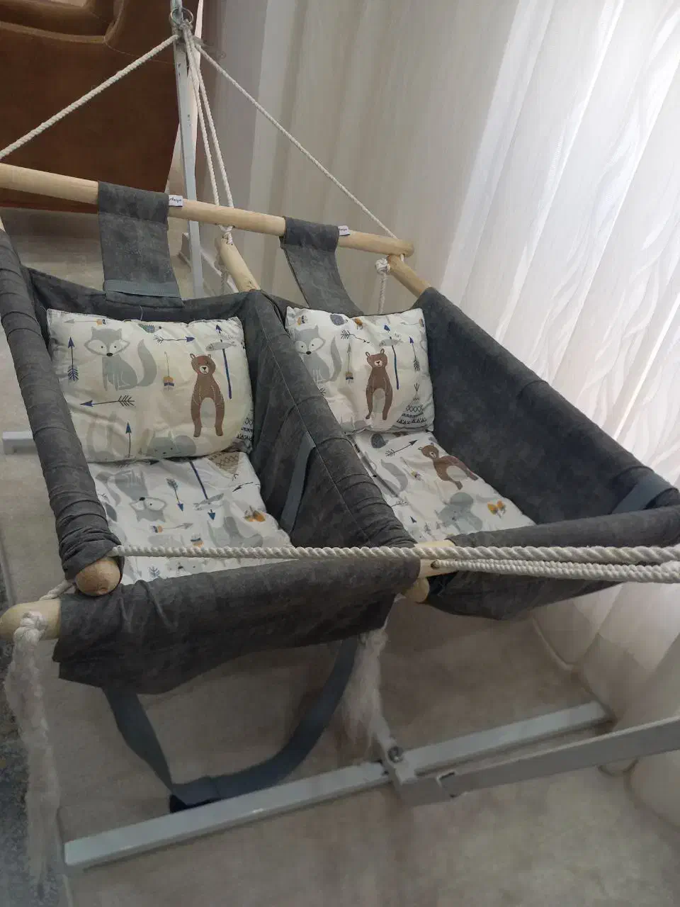 گهواره دوقلو|تخت و سرویس خواب|تاکستان, |دیوار