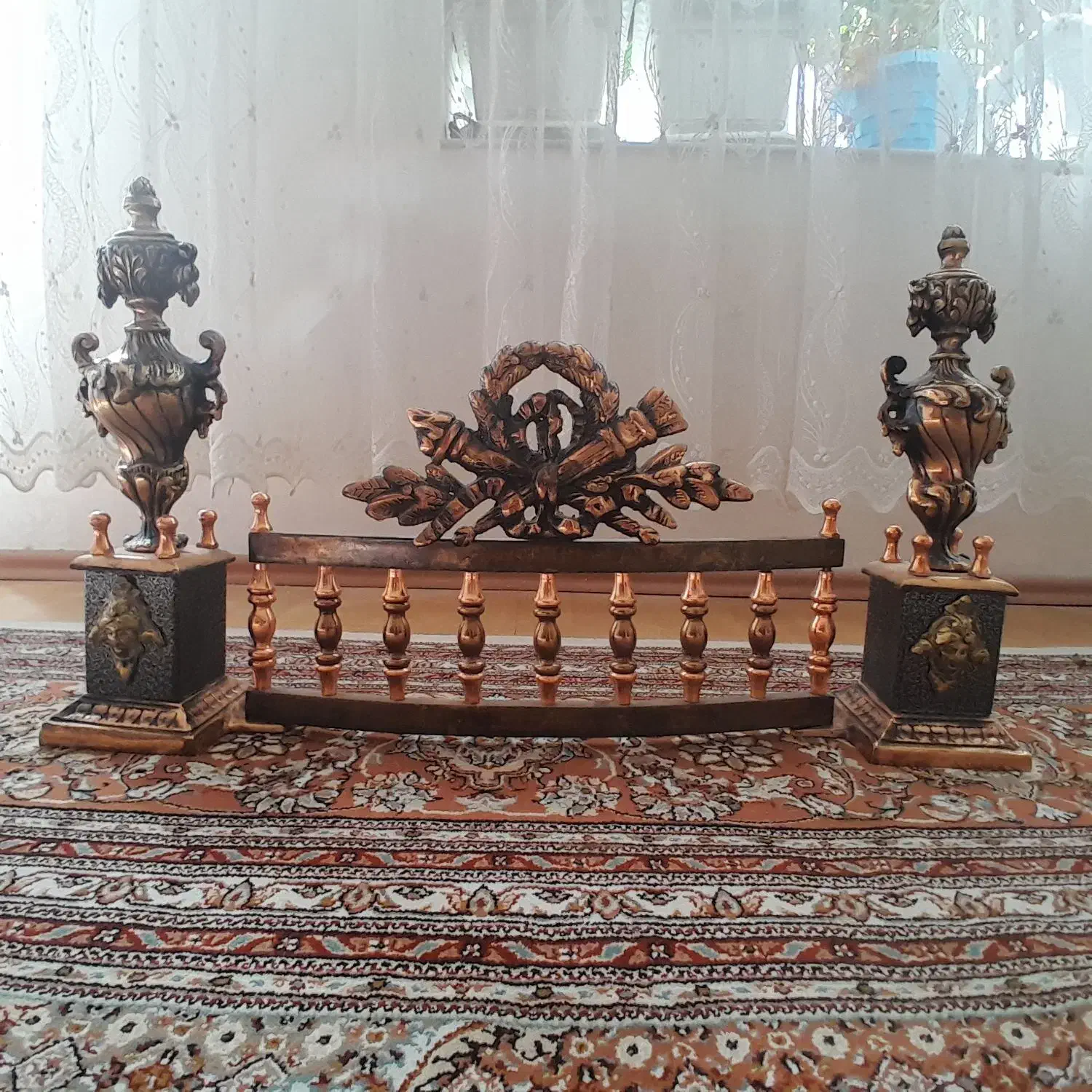 گارد مسی و برنجی شومینه|کلکسیون اشیاء عتیقه|سراب, |دیوار