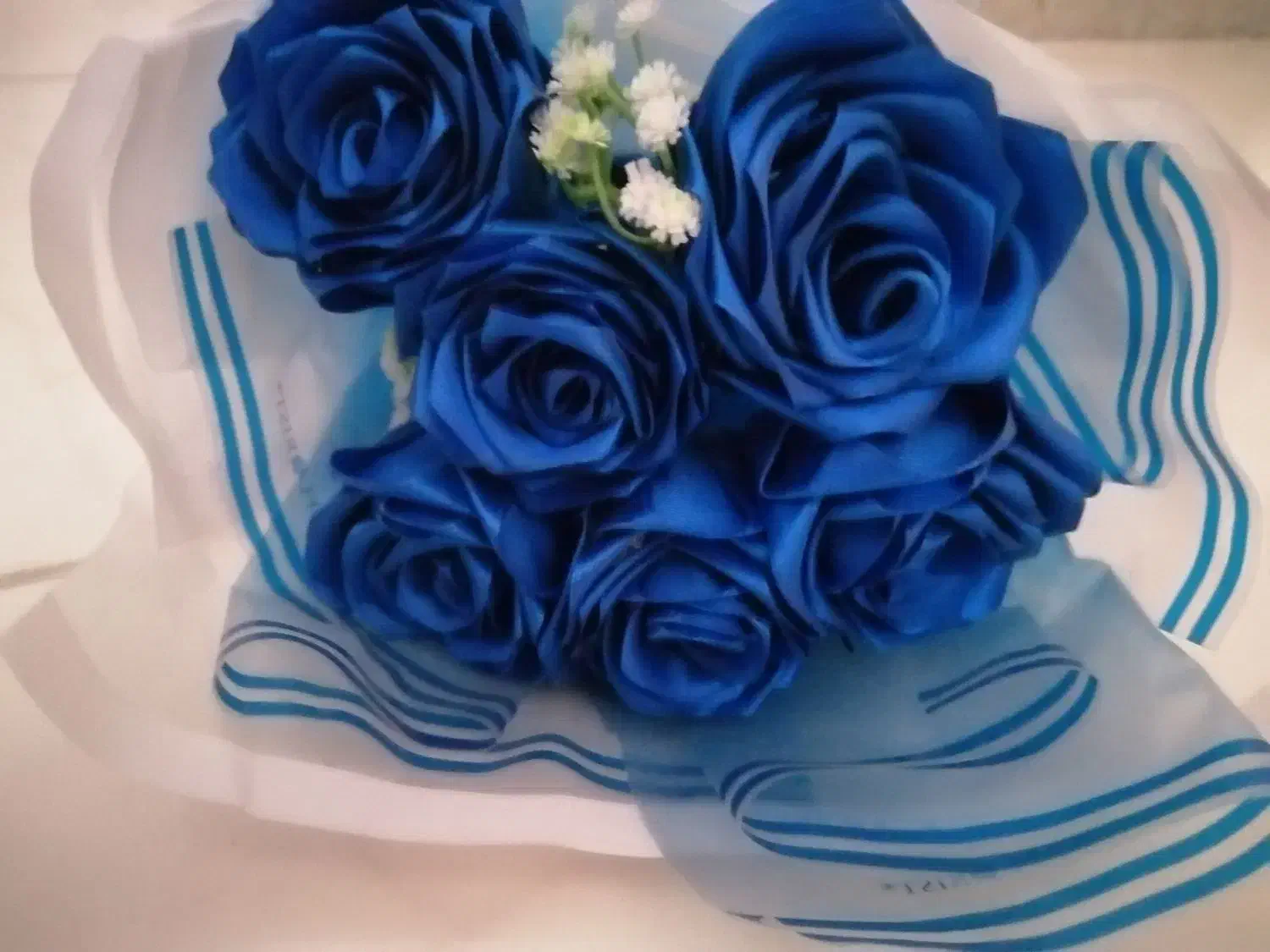 گل 6 شاخه آبی|گل مصنوعی|شیروان (خراسان), |دیوار