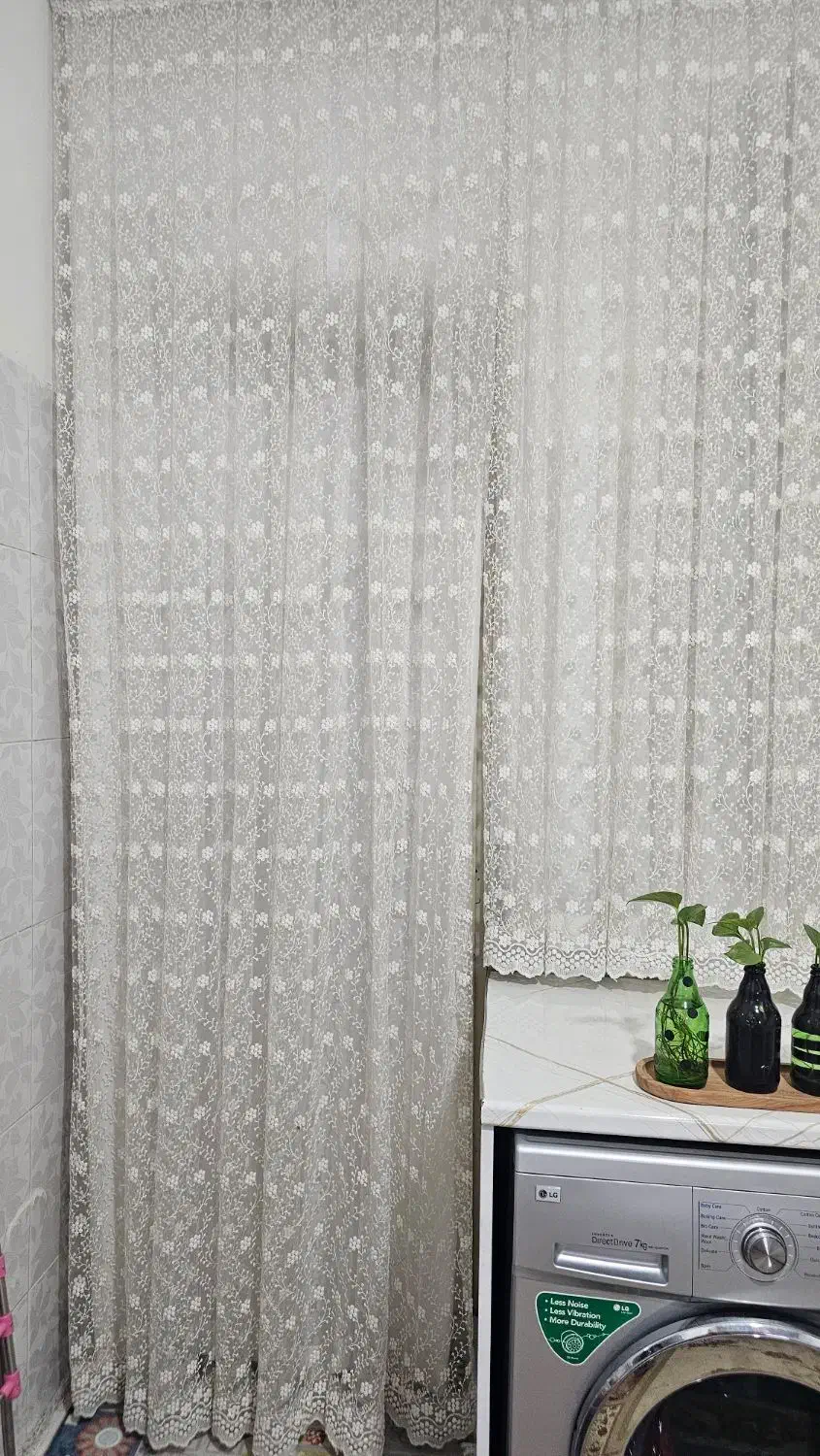 پرده خامه دوزی شده زیبا وطرحدار|پرده، رانر، رومیزی|قم, شهرک سازمان آب|دیوار