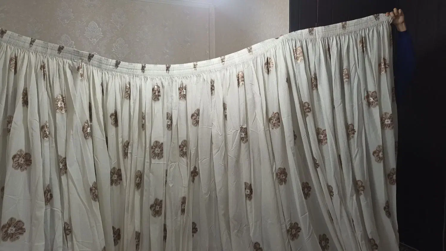 پرده کتون جنس ضخیمُ عالی|پرده، رانر، رومیزی|مشهد, مشکینی (شهرک غرب)|دیوار