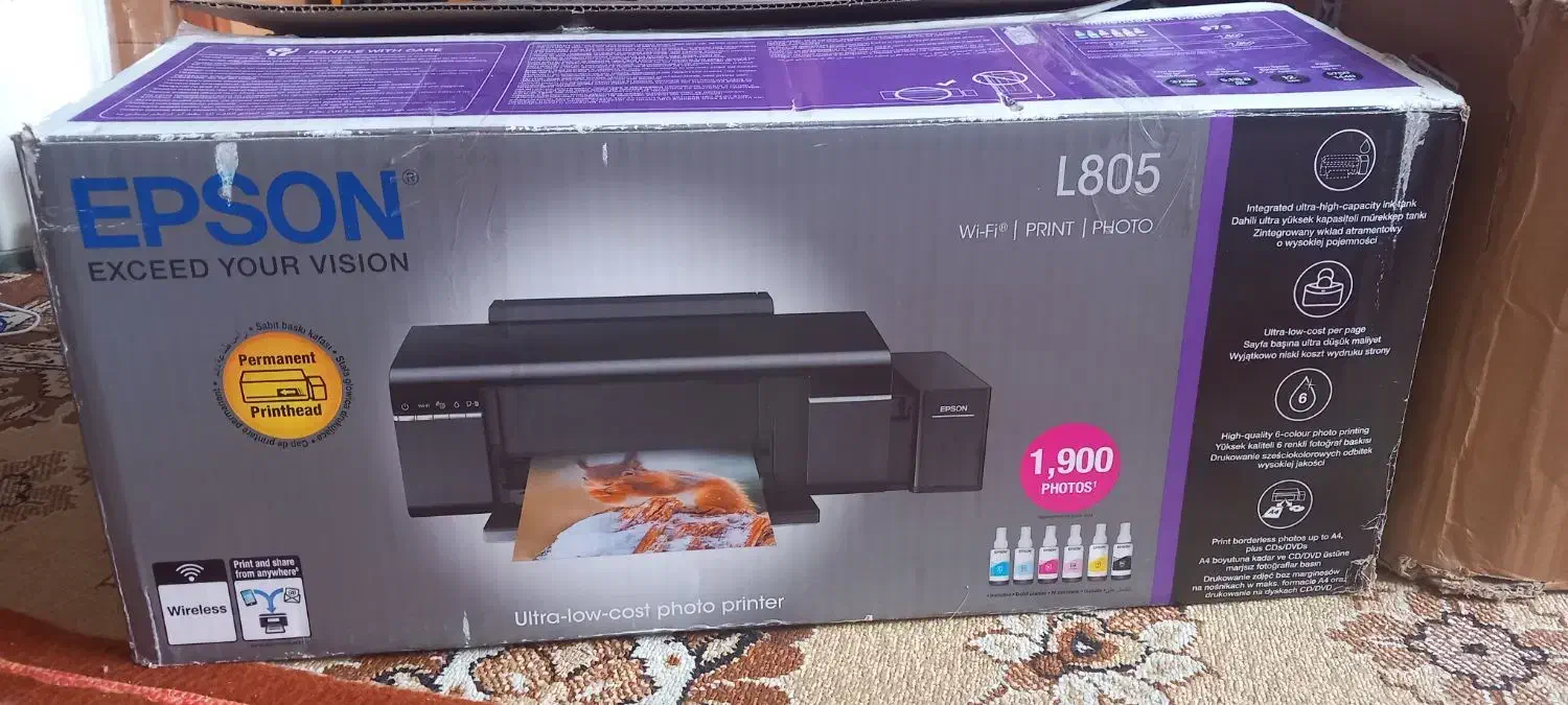 پرینتر اپسونl805 سالم و در حد نو|پرینتر، اسکنر، کپی، فکس|کرمانشاه, |دیوار