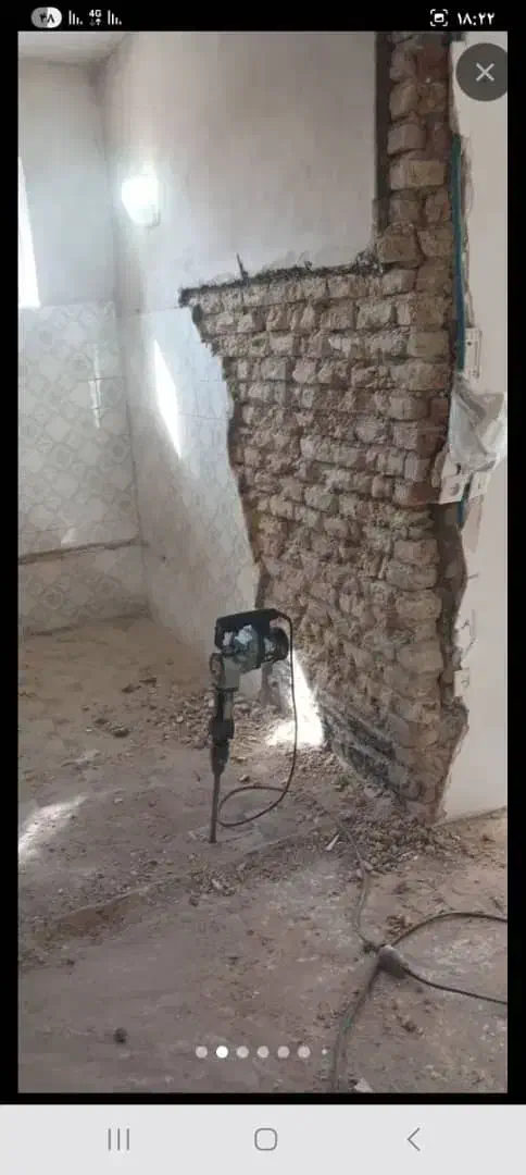 تخریب و کنده کاری|خدمات پیشه و مهارت|رباط‌کریم, مسکن مهر آبشناسان|دیوار