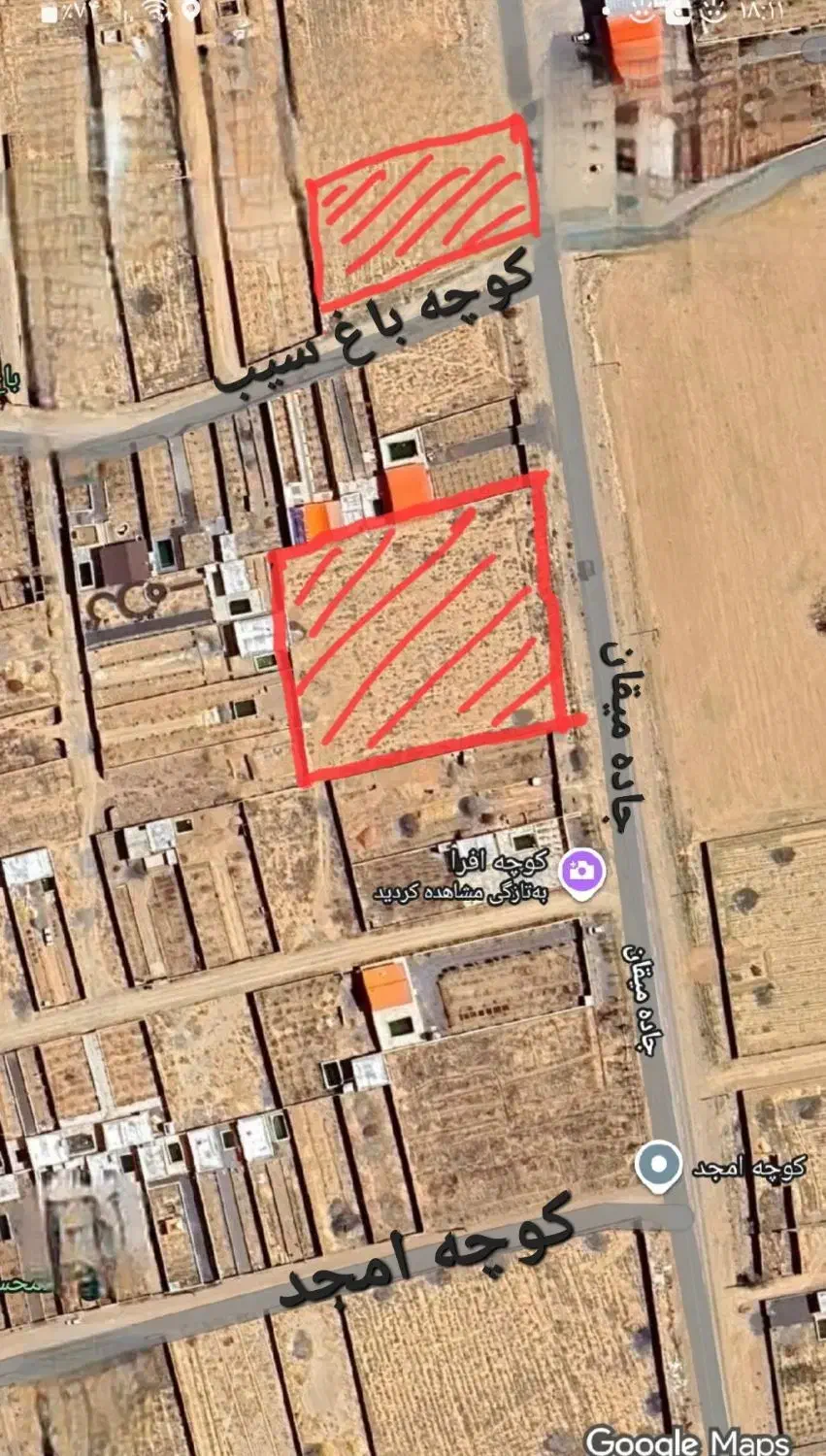 زمین۴دیواری بر جاده میقان استثنایی فروشنده واقعی|فروش دفتر صنعتی، کشاورزی، تجاری|اراک, |دیوار