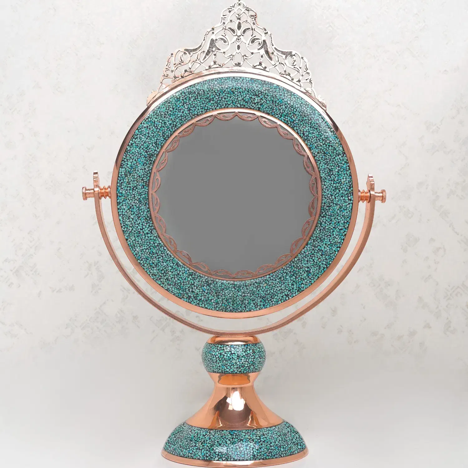 آینه شمعدان فیروزه و مس برند آقاجانی|آینه|تهران, ستارخان|دیوار