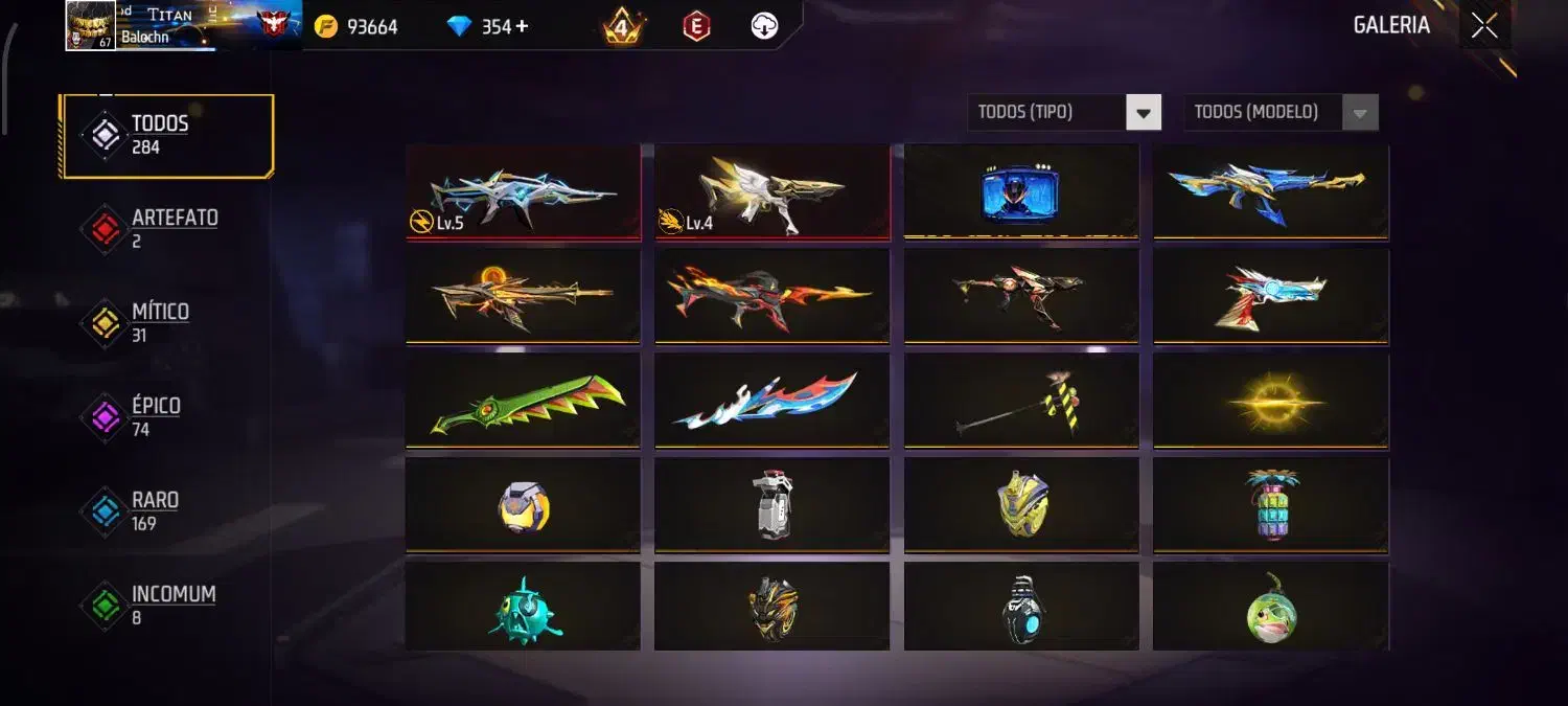 اکانت شاخ ـ ۲ گان لول ۲۴۵ + ست شلوار برزیلی کمیاب|کنسول، بازی ویدئویی و آنلاین|سراوان, |دیوار