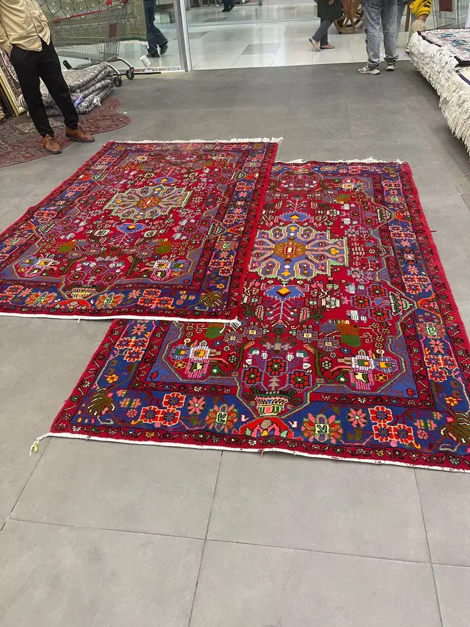 فرش دستباف (بساک) جفت ۵ متری نهاوند زیبا|فرش|مشکین‌دشت, |دیوار