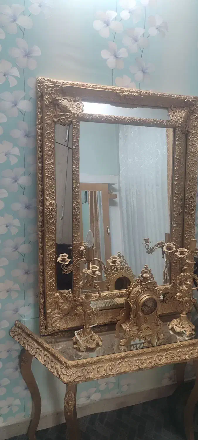 آینه شمعدان|آینه|بیرجند, |دیوار