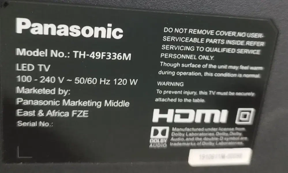 تلویزیون پاناسونیک 49|تلویزیون و پروژکتور|کیش, |دیوار