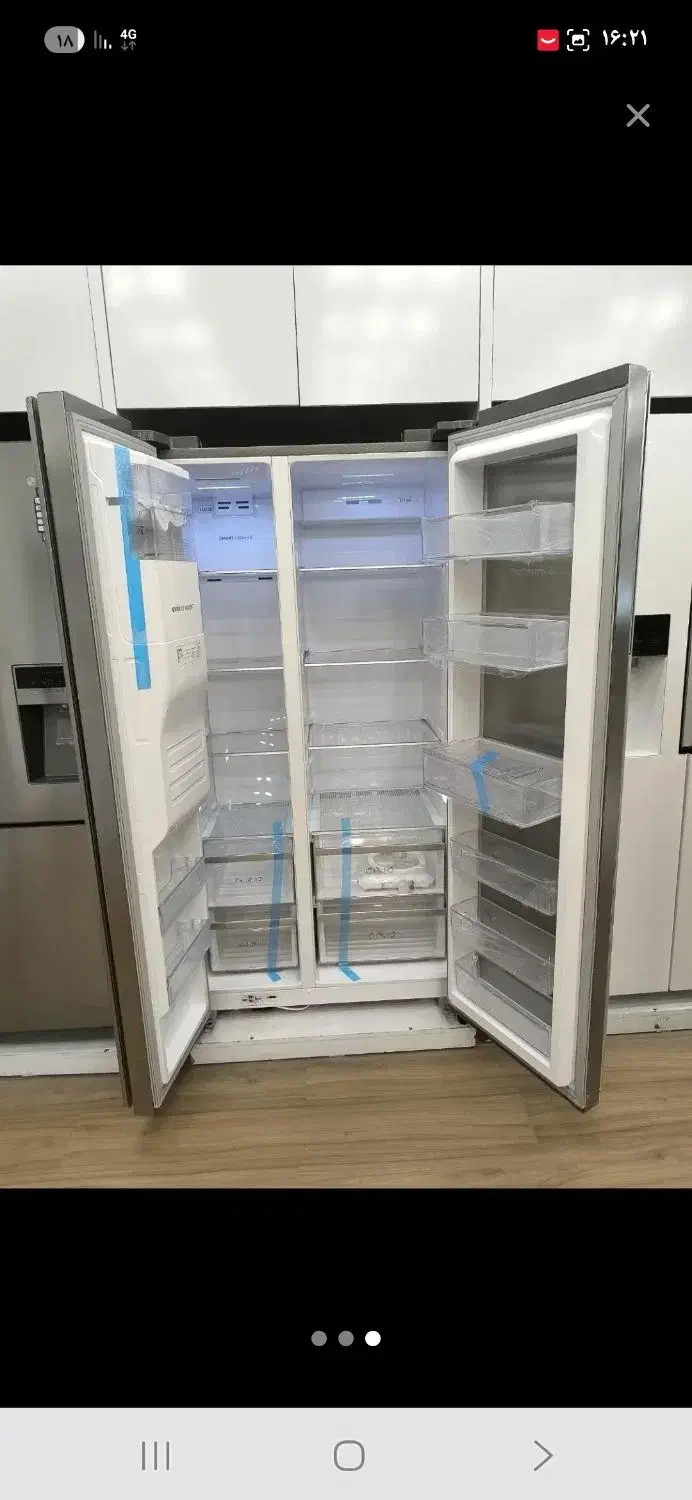 یخچال فریزر ساید بای ساید ۳۵ فوت سه درب نو و شیک|یخچال و فریزر|مشهد, شهرک لشکر (شهرک غرب)|دیوار