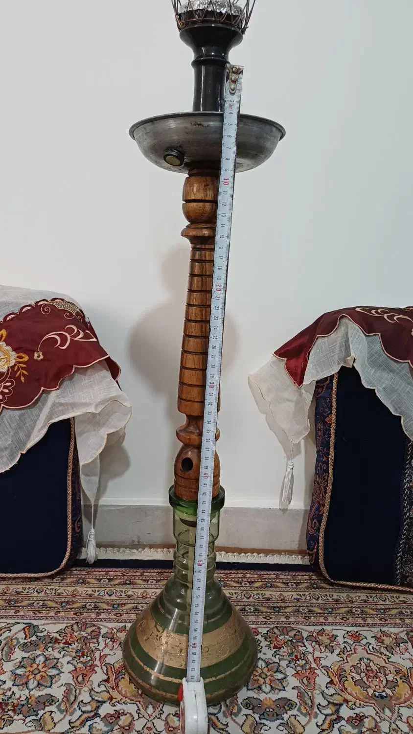 قلیان درحد نو اندازه به طول ۵۰ سانت با چوب گردو|کلکسیون و سرگرمی|بروجرد, |دیوار