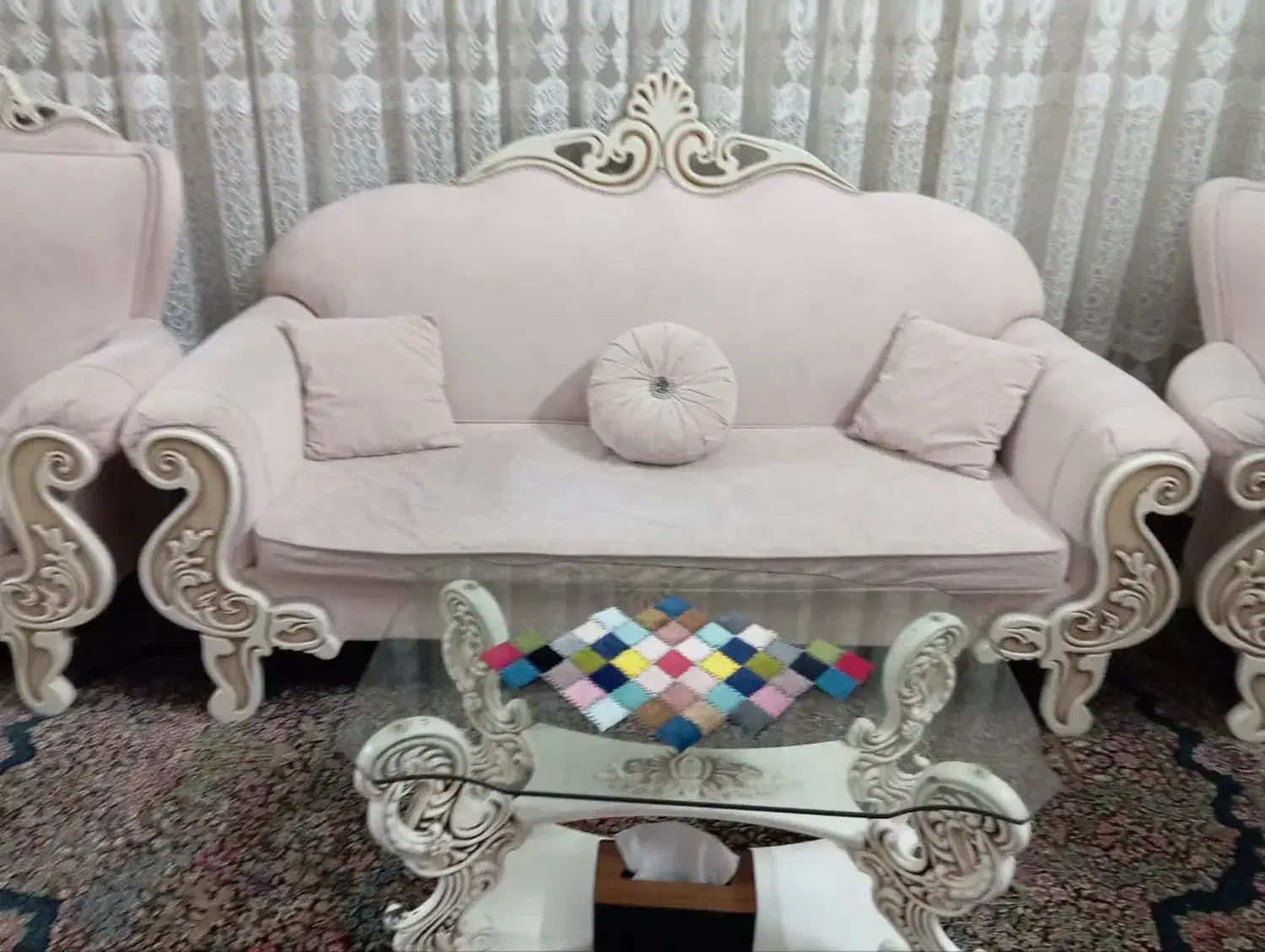 مبلمان هفت نفره|مبلمان خانگی و میز عسلی|قم, شاه سید علی|دیوار